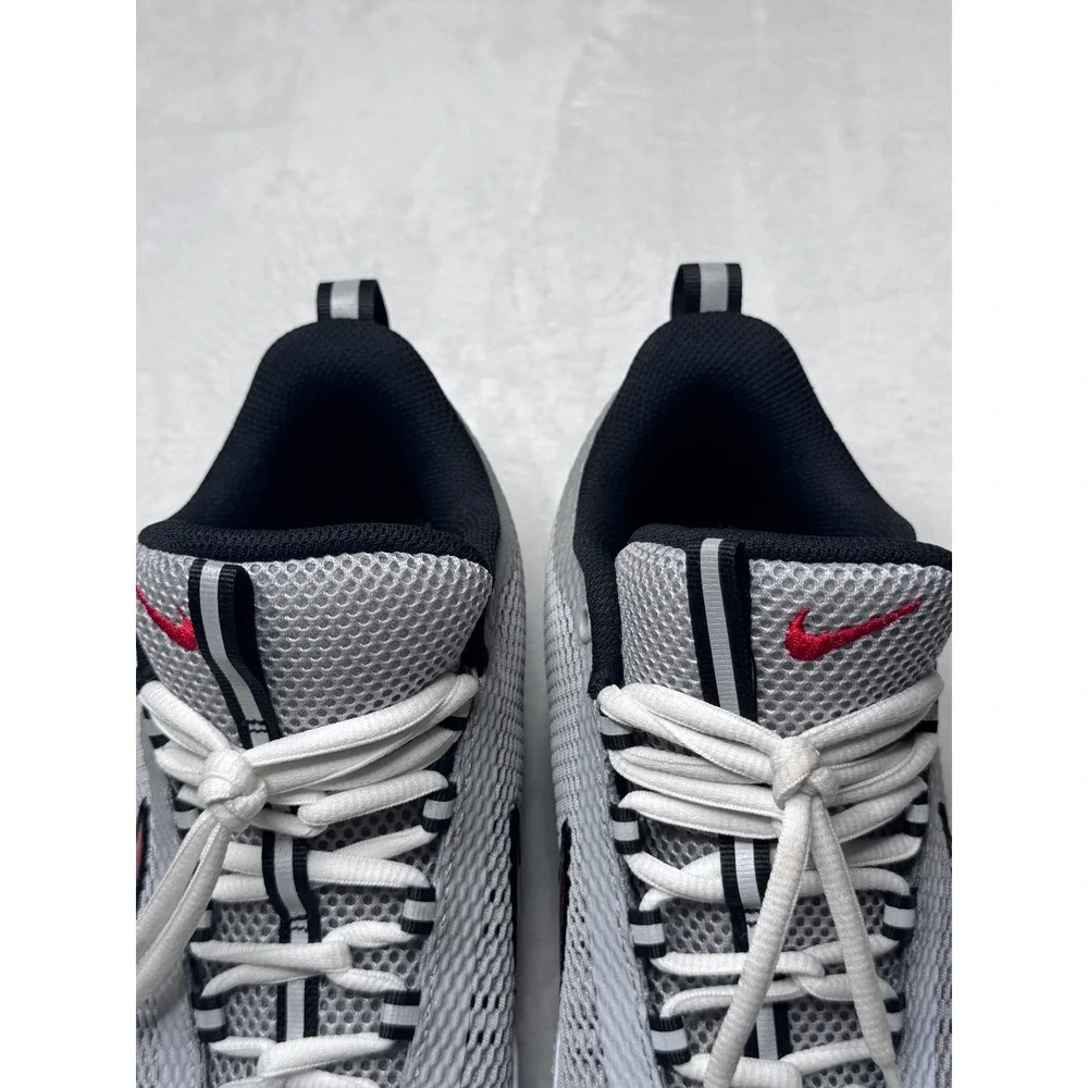 Nike Book 2 Spiridon Mens 10 Silver Black Red IQ0050-001 No Insoles